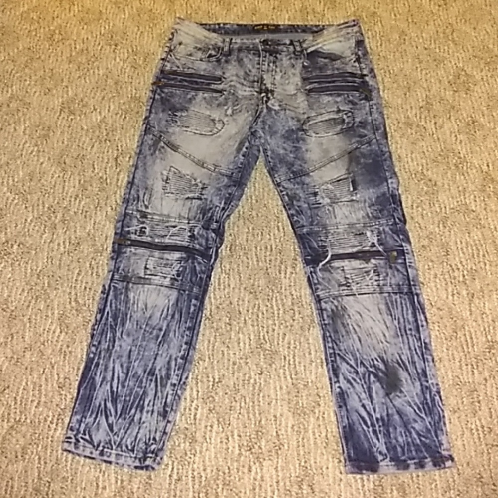 Men's acid washed jeans